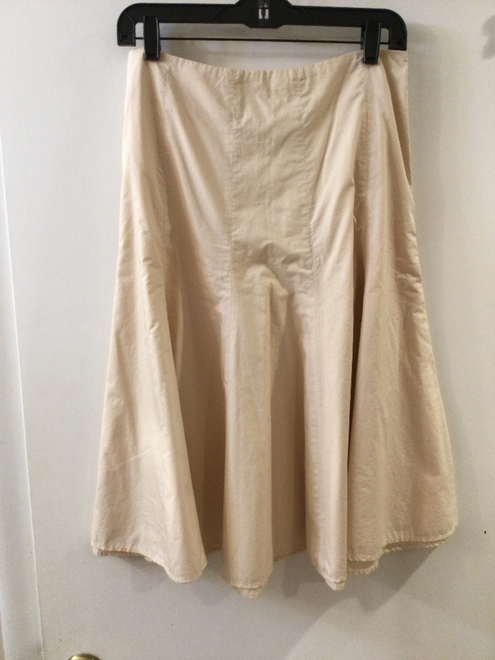 Vintage GAP  Lightweight Cotton A-Line Midi Skirt Size 4 Fits S/M Cream Color